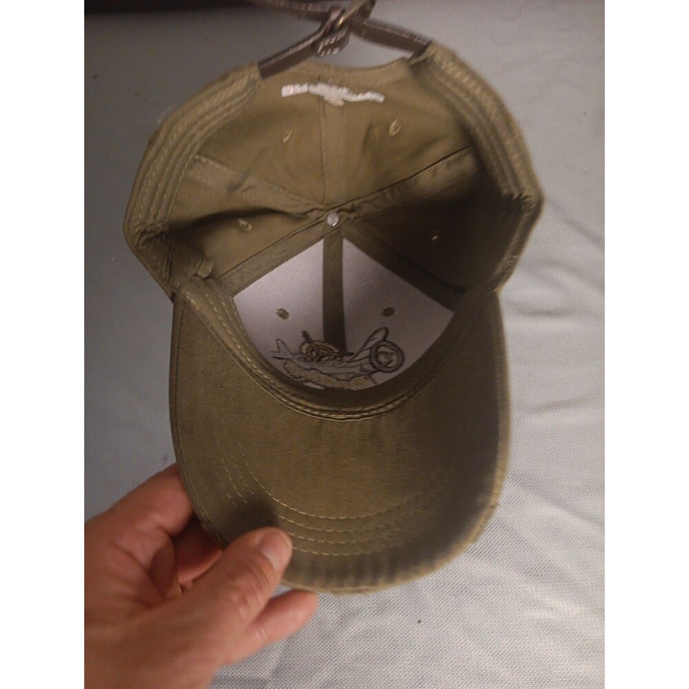 Breitling Watch Hat Cap Men Green Airplane Pilot Aviator Distressed Strap Back - Picture 9 of 11